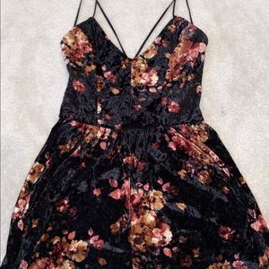 Velvet Floral Romper